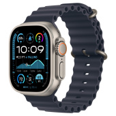 Apple Watch Ultra 2024 GPS + Cellular, 49 мм корпус из титана, ремешок Ocean темно-синего цвета