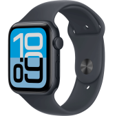 Apple Watch SE 3, 44 мм, корпус из алюминия цвета «тёмная ночь», спортивный ремешок цвета «тёмная ночь»