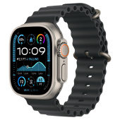 Apple Watch Ultra 2024 GPS + Cellular, 49 мм корпус из титана, ремешок Ocean черного цвета