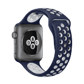 Ремешок спортивный Dot Style для Apple Watch 42mm Сине-Белый