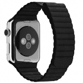 Ремешок кожаный для Apple Watch 2 / 1 (38мм) Черный