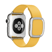Ремешок кожаный Modern Buckle для Apple Watch 2 / 1 (38mm) Желтый