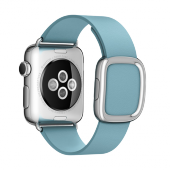 Ремешок кожаный Modern Buckle для Apple Watch 2 / 1 (38mm) Голубой