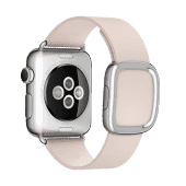 Ремешок кожаный Modern Buckle для Apple Watch 2 / 1 (38mm) Нежно-Розовый