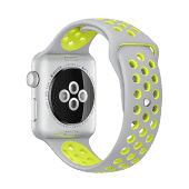 Ремешок спортивный Dot Style для Apple Watch 38mm Серо-Желтый