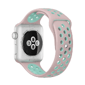 Ремешок спортивный Dot Style для Apple Watch 38mm Розово-Бирюзовый