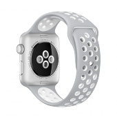 Ремешок спортивный Dot Style для Apple Watch 42mm Серо-Белый