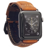 Ремешок кожаный Nomad Strap для Apple Watch 2 / 1 (42mm) Черная застежка