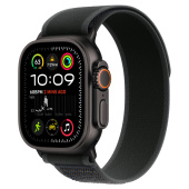Apple Watch Ultra 2024 GPS + Cellular, 49 мм корпус из титана цвета Черный титан, ремешок Trail черного цвета