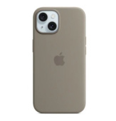 Силиконовый чехол с поддержкой MagSafe Apple Silicone Case для iPhone 15 Пепельно-коричневый