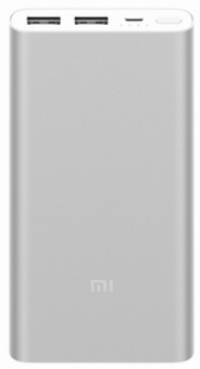 Xiaomi Power Bank Mi Power 2i (10000 mAh), серебристый